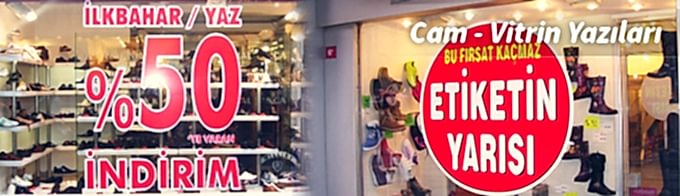 Cam ve Vitrin Yazıları